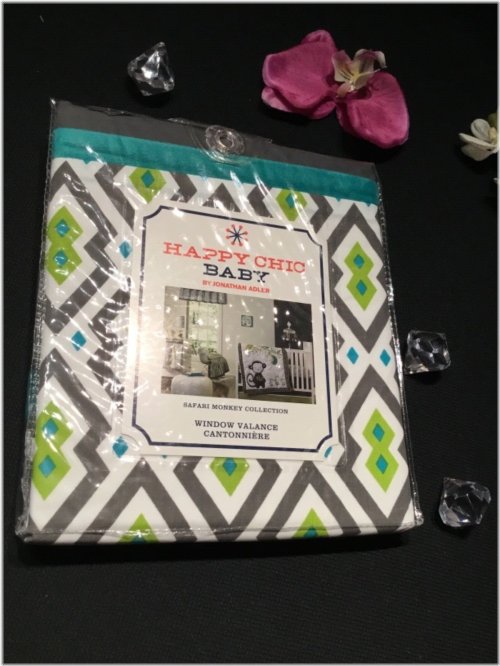 JONATHAN ADLER Window Valance Happy Chic Baby Safari Monkey Collection  JA A16